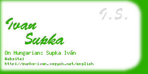 ivan supka business card
